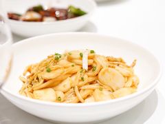 黄芽菜肉丝炒年糕-玫瑰厅上海菜(兴国路店)