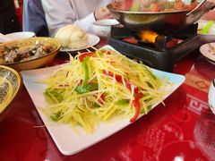 -陕北农家小吃风干羊肉剁荞面