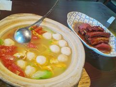 丝瓜鱼丸炖馓子-永安鱼庄·镇江菜(东吴路店)