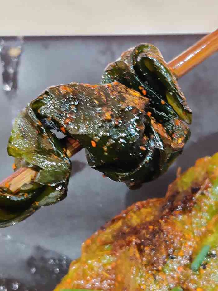 第一次吃烤海带结,感觉有沙感