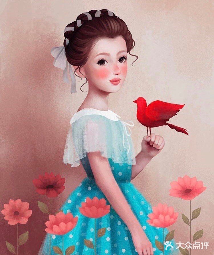 漂亮的彩绘小女孩026902690269