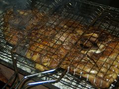 烤羊腿-姥家大锅台水库渔家