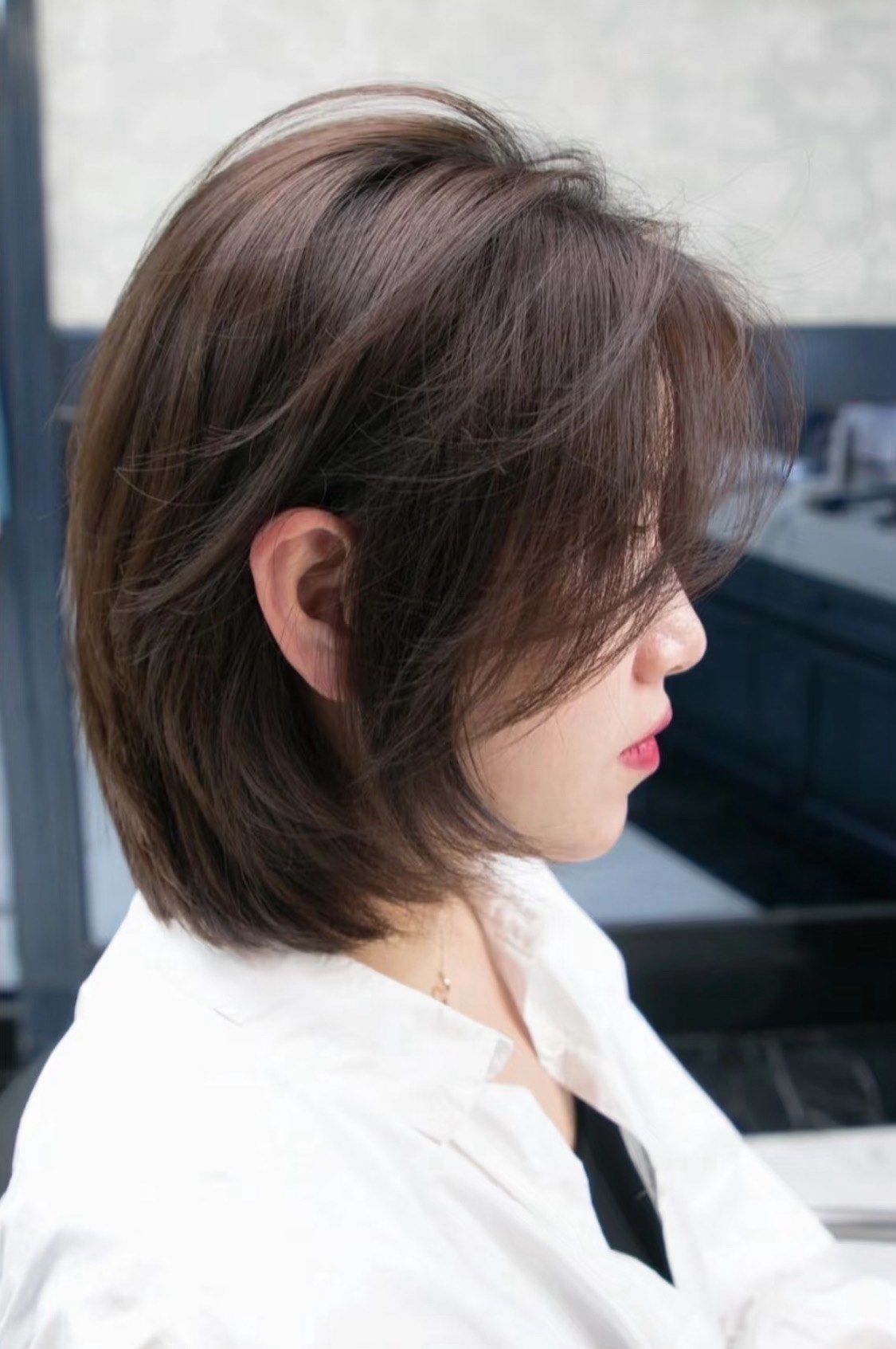 层次感满满的短发天津发型师权新叁熙形象设计 天津女发型师vivian