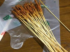 烤鸭肠-韩城古城美食街