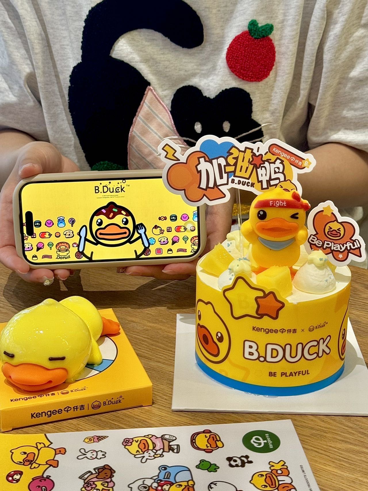 超可爱的b.duck联名蛋糕90仟吉陪你过六一!