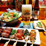 火長·鳥耕作这家日料店的燒鳥肉串和啤酒太搭了