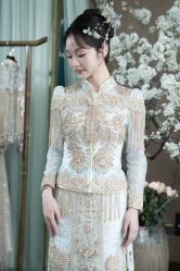 -懿沉香中式嫁衣礼服秀禾服龙凤褂马来褂旗袍总店