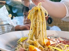 黑松露培根温泉蛋意面-GOTLOT COFFEE&KITCHEN角落厨房NOOK店