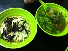 葱油拌面+咖喱牛肉汤-张记牛肉面馆(天津路店)