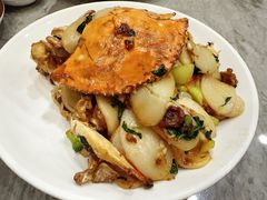 白蟹炒年糕-红灯笼龙凤饭店(宁波老字号店)