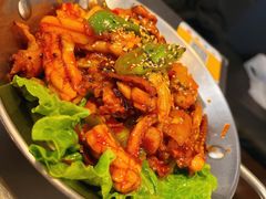 鱿鱼炒五花肉-富乐满韩国正宗炸鸡韩国料理(虹泉路店)