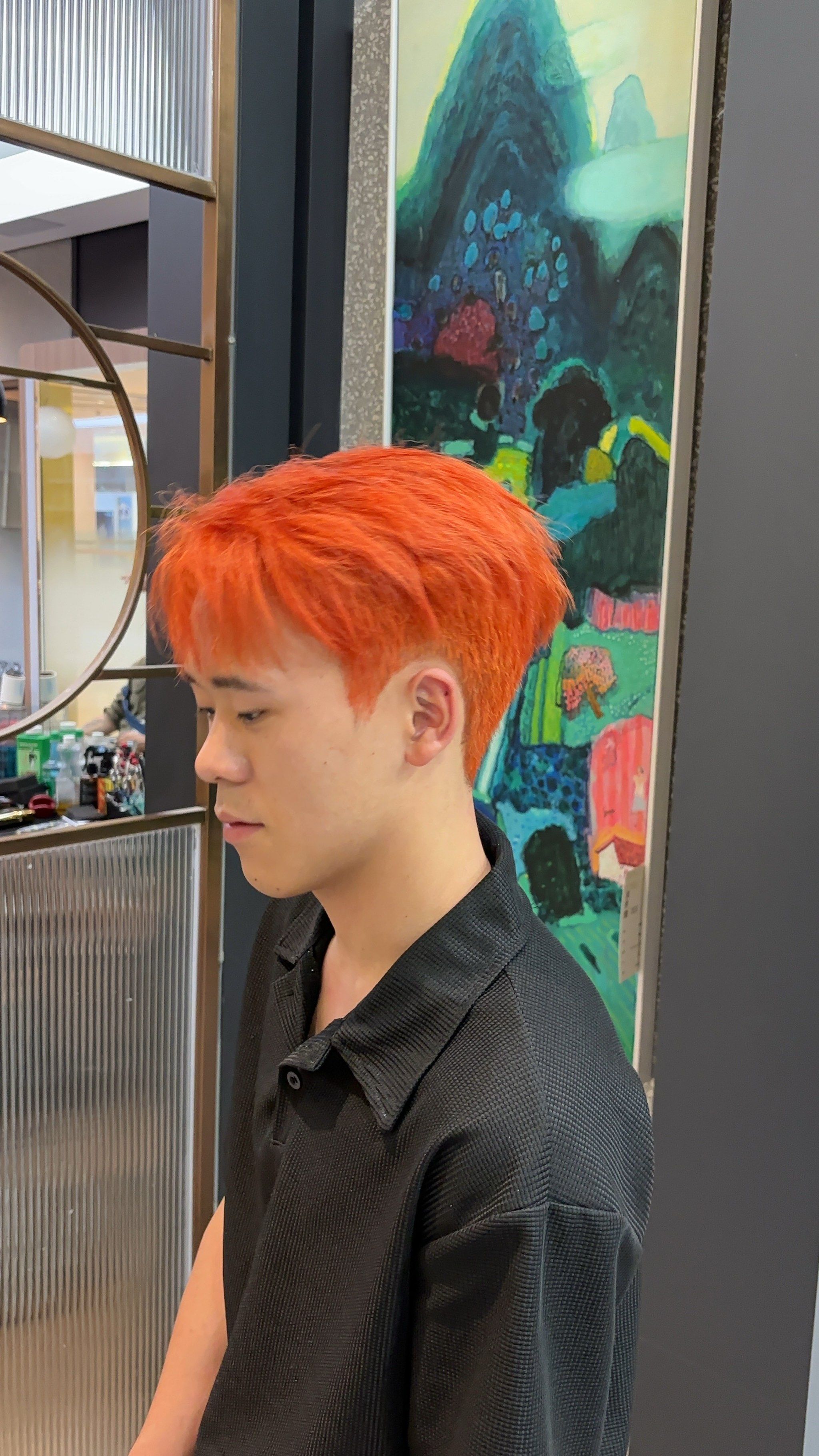 橙色染发超炫酷哦