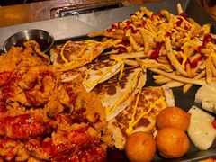 烤肉泡菜馅饼-包装马车·韩国料理·포장마차