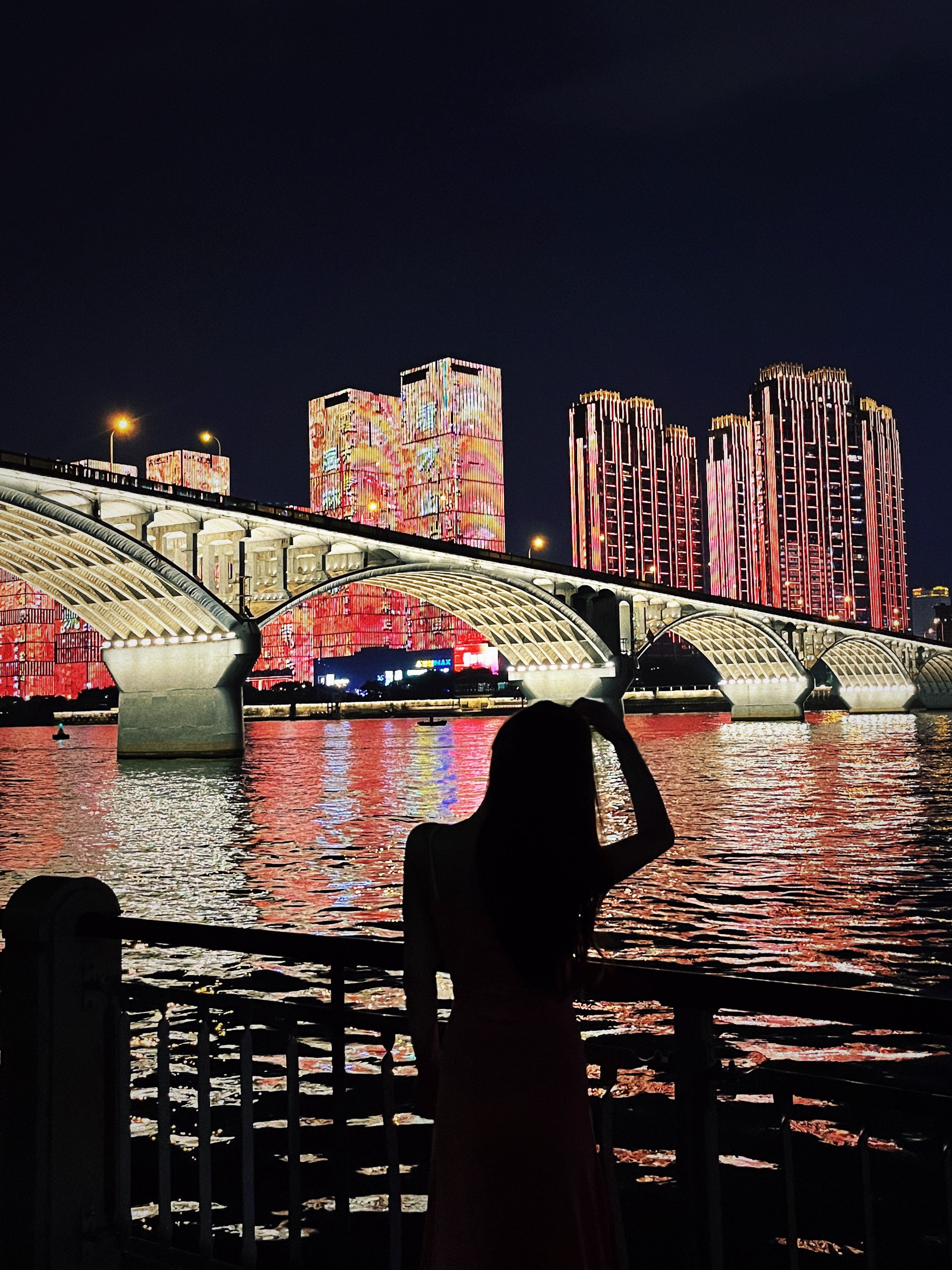 橘子洲夜景真实照片图片