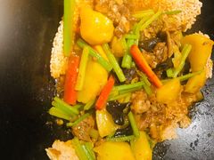 一个锅巴和时蔬-薇酌饮·陕西菜(南门外店)