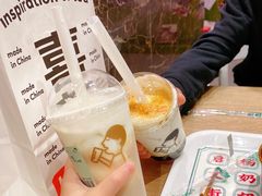 烤黑糖波波牛乳-喜茶(无锡荟聚中心店)