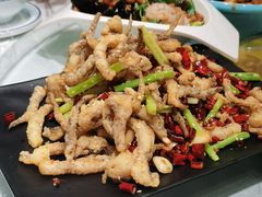 干煸鱿鱼须-大眼锅贴水饺(河东店)