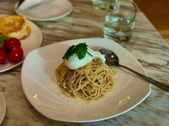 水波蛋奶油培根手工意面-the rug 飞毯 (朝阳公园店)