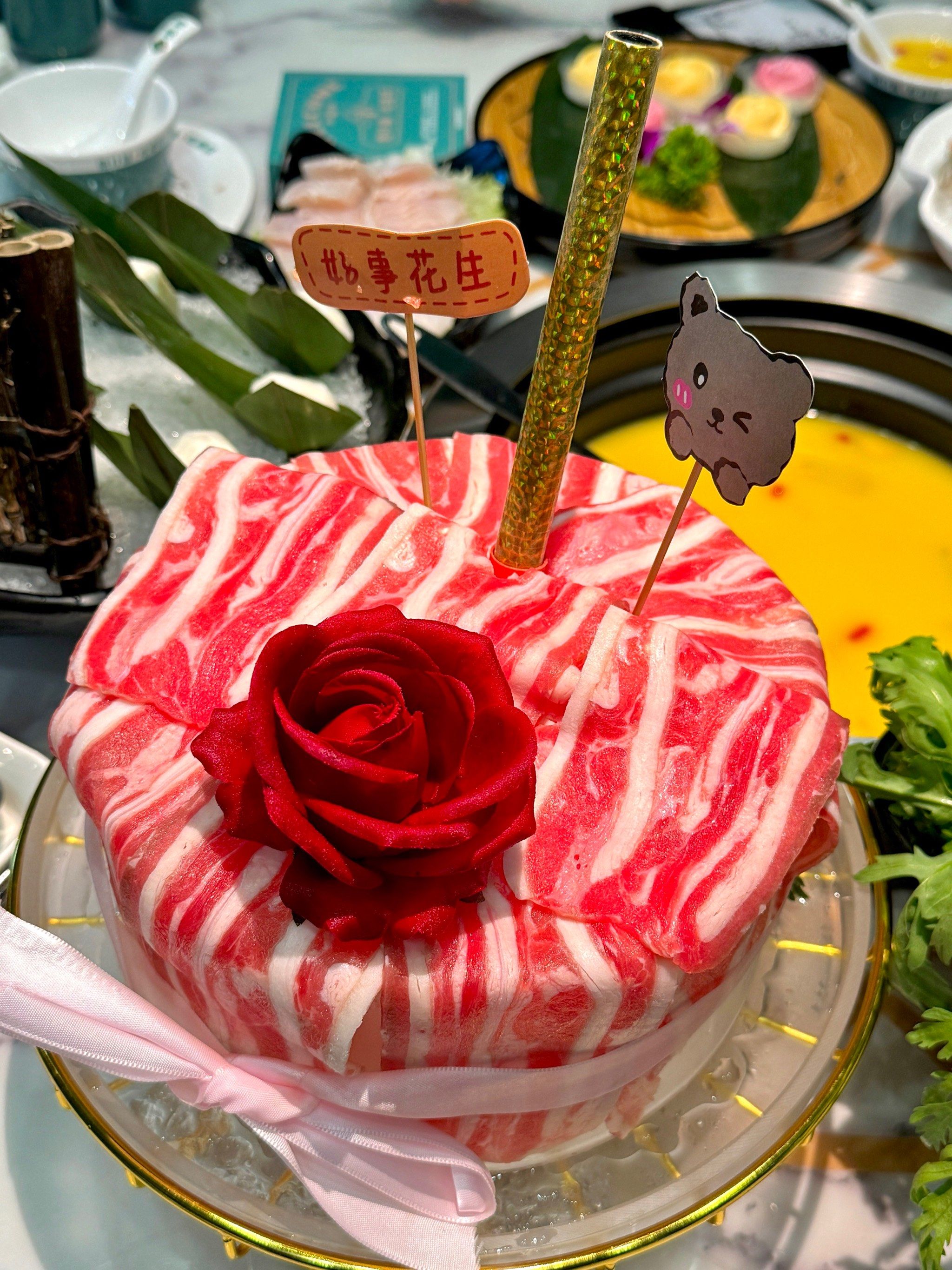 长沙的!肥牛蛋糕来一场火锅盛宴6015