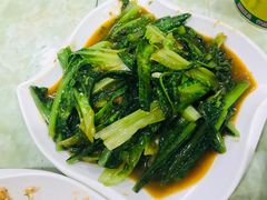 虾头油炒通菜-家利美食店