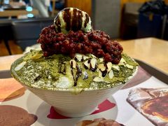 绿茶红豆雪冰-劳顶笨咖啡(丽水宜家店)