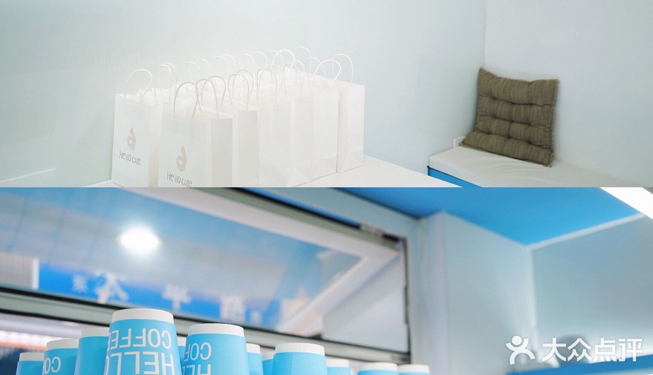 清爽高颜值的蓝白咖啡小店🤍💙