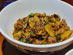 老姜炒仔鸡-恋拐子油爆虾·家常菜