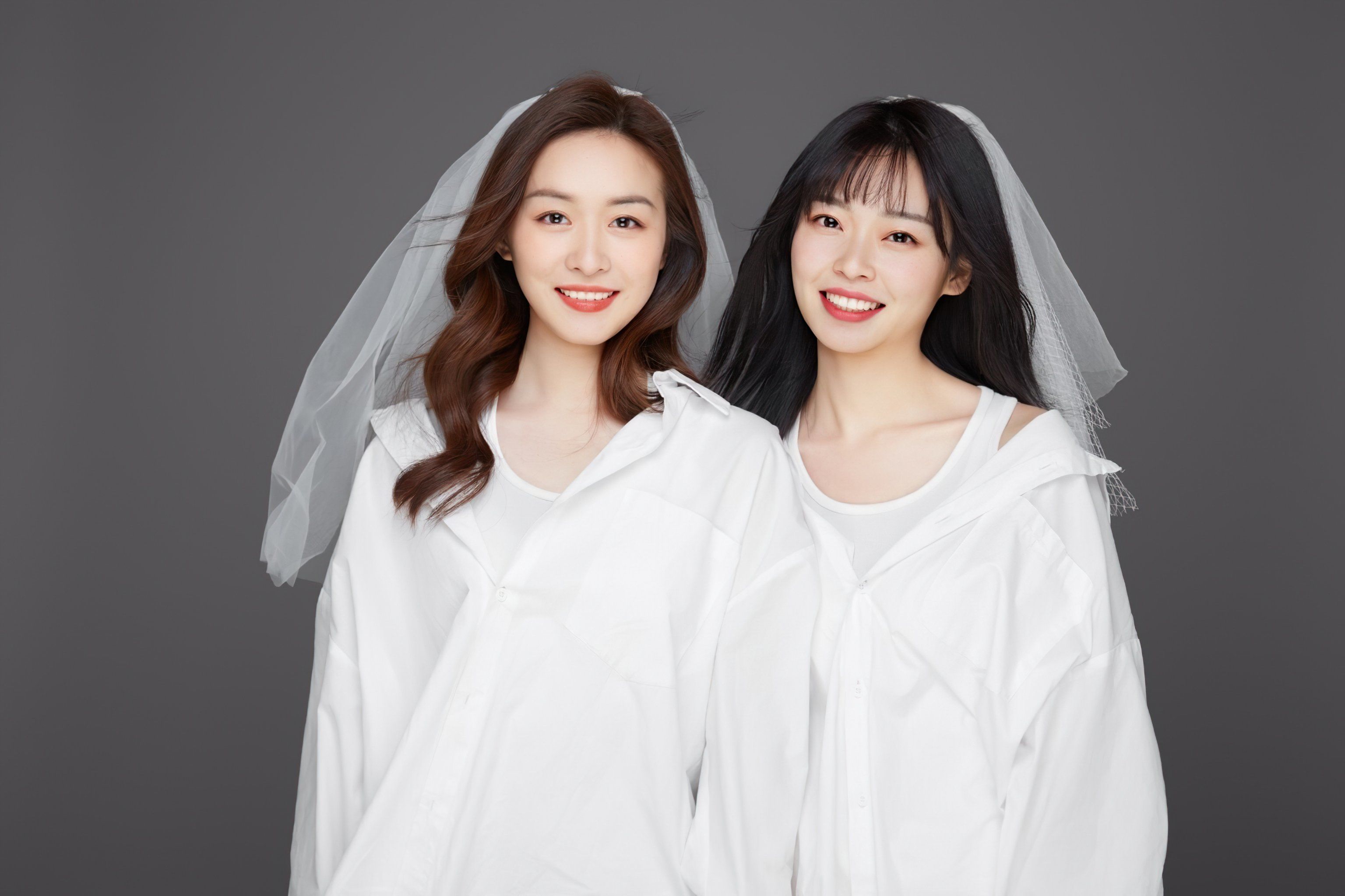 闺蜜头纱文艺照