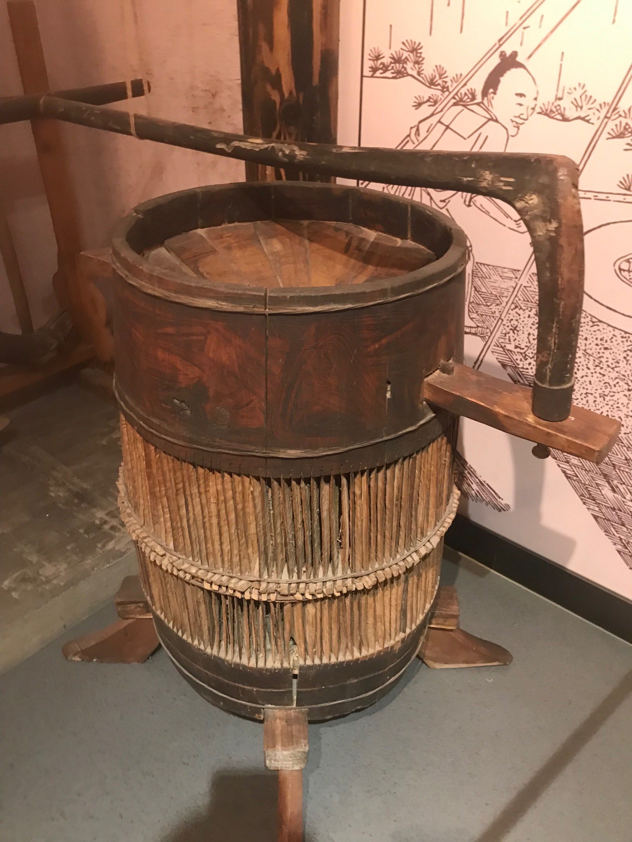 首都粮食博物馆里的谷砻|古代碾米机