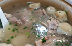 Handmade Wheat Gluten and Pork Bone Soup