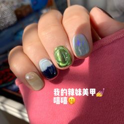 -复古绿·少女主题美甲美睫
