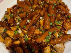 杏鲍菇炒食信-南来顺饭庄·清真(南菜园店)