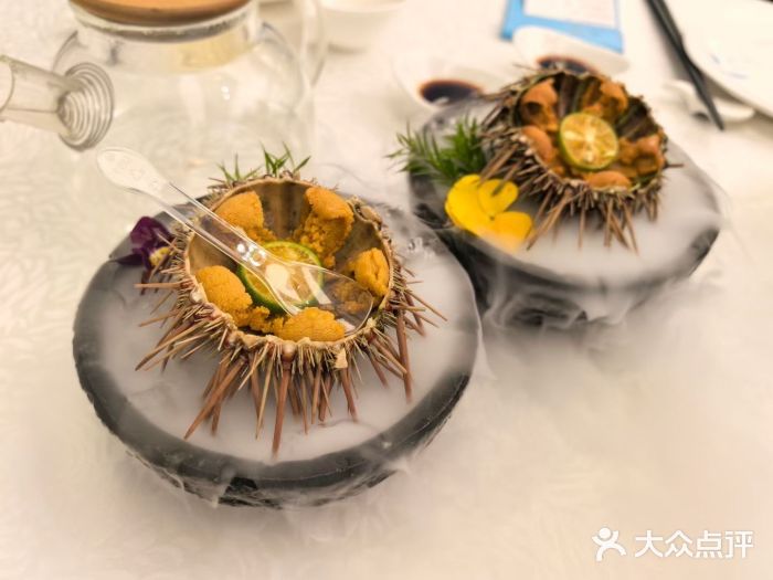 品海楼·大连海胆锅贴馆(东港店)生吃活海胆图片