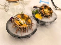 生吃活海胆-品海楼·大连海胆锅贴馆(东港店)
