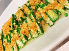 蒜蓉粉丝蒸秋葵-味+新京宴·烤鸭·北京菜(创意谷店)