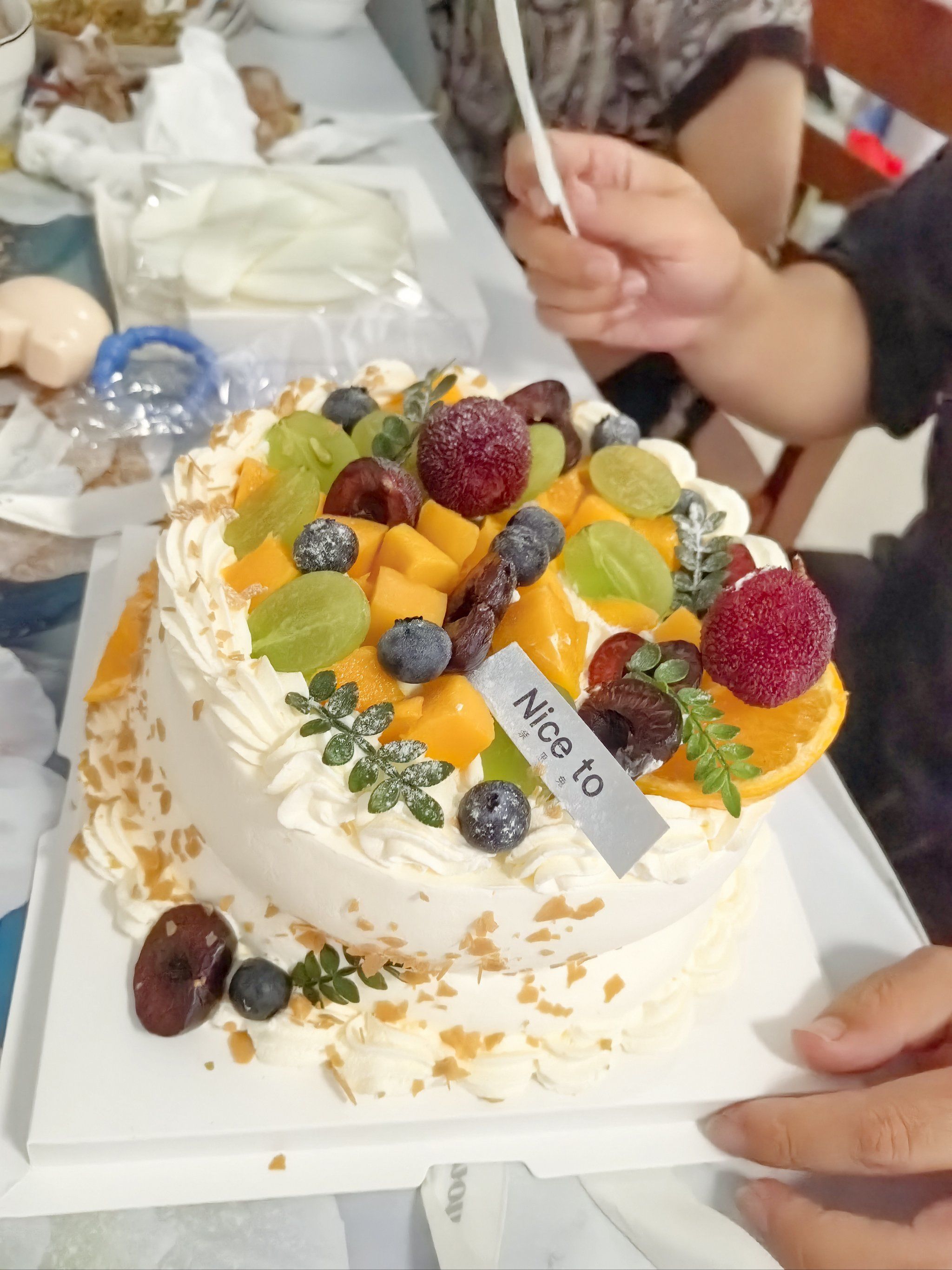 奶油水果蛋糕诱惑