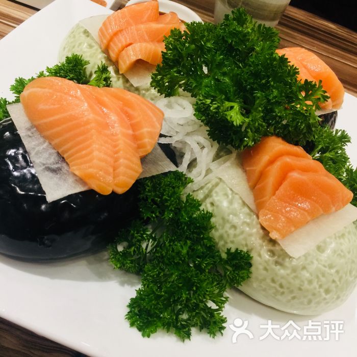 韩庭院韩国料理(斜塘老街店)三文鱼刺身图片 - 第4张