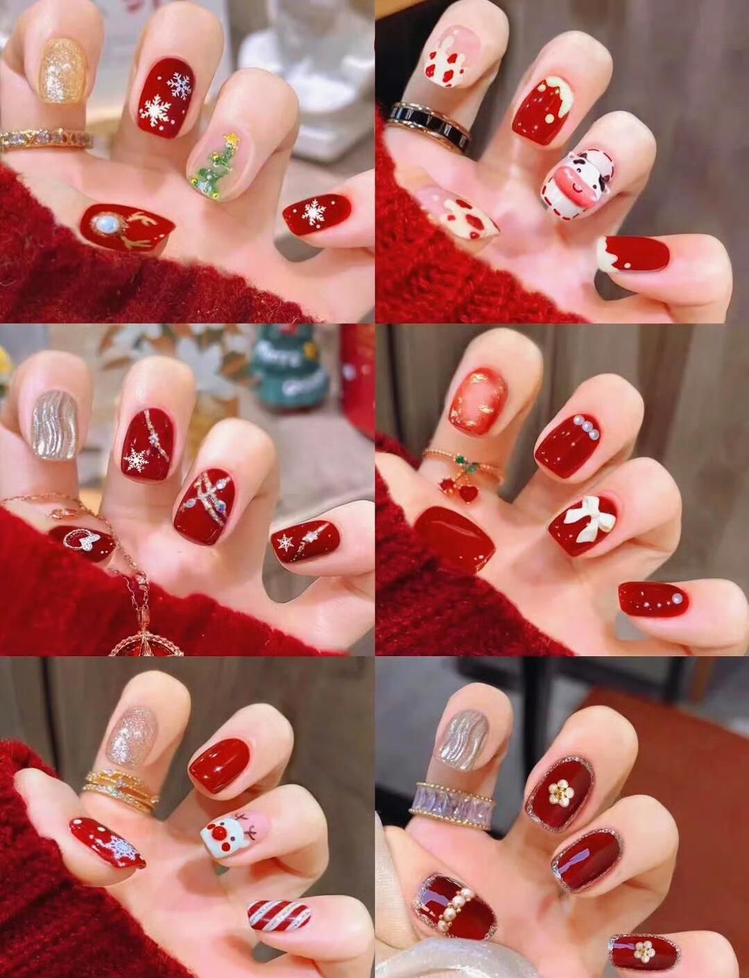 红色系美甲来袭,炫彩夺目让你成为焦点!