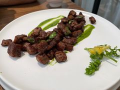 黑椒青酱牛肉粒-将相和·海鲜蒸饺大连菜