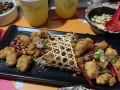 炸粉肠-老表记广西宵夜螺蛳鸭脚煲(西大店)