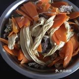 大杂烩丰富色彩的炒罗汉肉