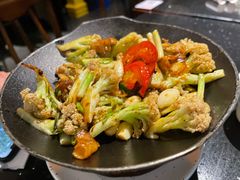干锅有机花菜-老头儿油爆虾·知味杭州(爱琴海购物中心)