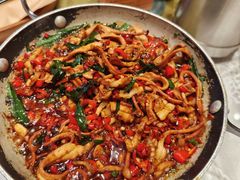 钢盆辣子鲜鱿-渔乡米香·剁椒鱼头(四方坪店)