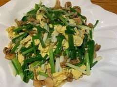香葱白蘑炒柴鸡蛋-大清花饺子(山庄店)