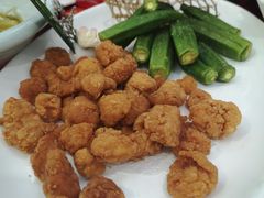 秋葵鸡米花-天宫南铂玫瑰园酒店