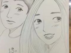 给客人画的卡通画-獨門烤肉(开发区店)