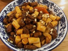 松子牛肉炒年糕-兔爸私家小厨(新北万达店)