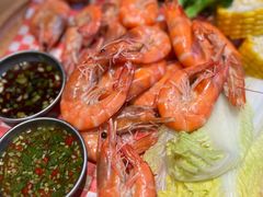 白灼海白虾-日进一片海.生腌海鲜火锅.宵夜烧烤(三里屯总店)