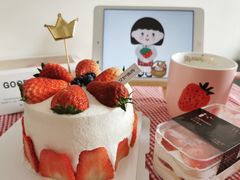 草莓甜心动物奶油水果蛋糕-艾加柒克蛋糕茶歇甜品台(春熙路店)