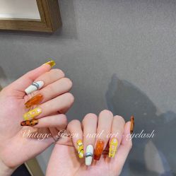 -复古绿·少女主题美甲美睫